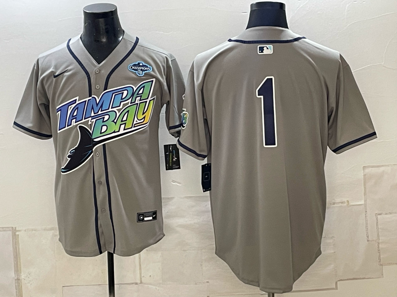 Men 2026 Tampa Bay Rays #1 grey Game Nike MLB Jersey 10120
